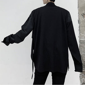 Irregular Stand Collar T-shirt