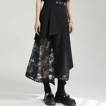 Load image into Gallery viewer, Irregular High-waist Paneled Mesh Skirt
