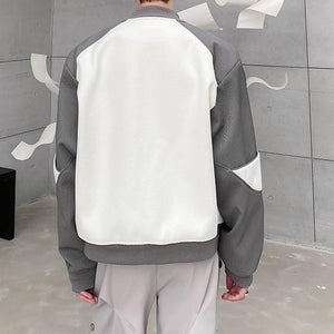 Paneled Baseball Collar Jacket