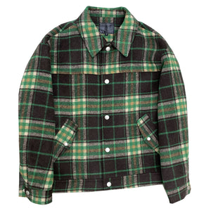 Vintage Green Check Short Jacket