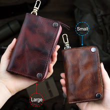 Load image into Gallery viewer, Retro Handmade Leather Wallet Key Bag
