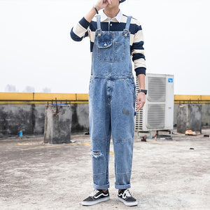 Loose Straight Leg Multi-Pocket Cargo Overalls