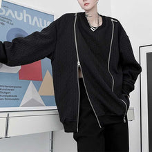 Load image into Gallery viewer, Autumn Dark Zipper Slit Sweater
