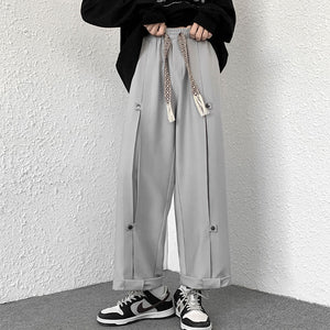 Drawstring Elastic Waist Wide Leg Lounge Pants