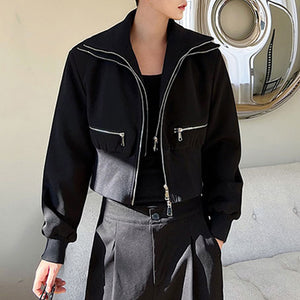 Zip-panel Fake Two Piece Jacket