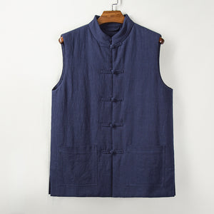 Winter Retro Thickened Stand Collar Vest