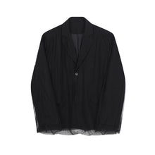 Load image into Gallery viewer, Mesh Panel Long Sleeve Blazer
