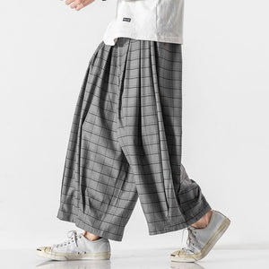 Plaid Casual Harem Pants