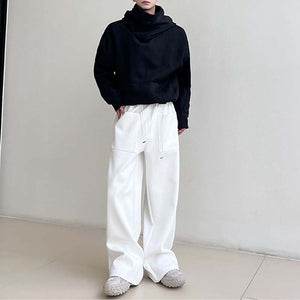 Loose Simple Drawstring Pocket Pants