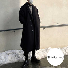 Load image into Gallery viewer, Black Mid-length Over-the-knee Thickened Coat
