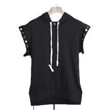 Load image into Gallery viewer, Slim Fit Sleeveless Hooded T-Shirt And Shorts
