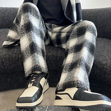 Load image into Gallery viewer, Black and White Paneled Plaid Pants
