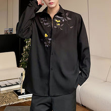 Load image into Gallery viewer, Embroidered Button Vintage Lapel Shirt
