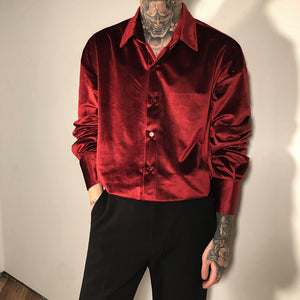 Velvet Long Sleeve Shirt