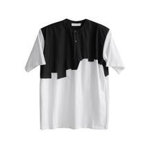 Load image into Gallery viewer, Patchwork Shoulder Pads Short Sleeve T-Shirt
