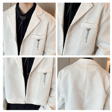 Load image into Gallery viewer, Regular Long Sleeve Cropped Blazer
