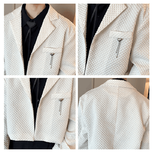 Regular Long Sleeve Cropped Blazer