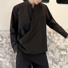 Load image into Gallery viewer, Diagonal Placket Simple Long Sleeve Shirt
