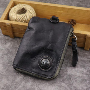 Retro Card Holder Genuine Leather Wallet