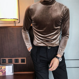 Half Turtleneck Solid Color Top