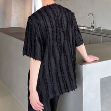 Load image into Gallery viewer, Fringed V-Neck Short Sleeve Shirt
