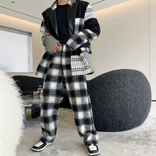 Load image into Gallery viewer, Black and White Paneled Plaid Pants
