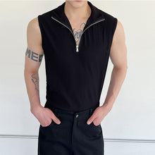Load image into Gallery viewer, Slim Fit Half-Zip Pullover Tank Top
