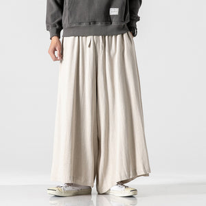 Cotton Linen Loose Wide-leg Pants