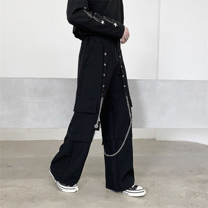 Metal Chain Wide Leg Pants