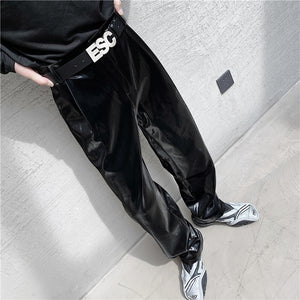 Punk Shiny Faux Leather Slacks