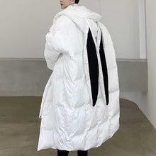 Load image into Gallery viewer, Rabbit Ears Hooded Long Thickened Coat
