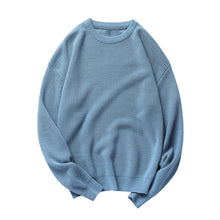 Load image into Gallery viewer, Solid Color Crew Neck Pullover Knitted Sweater
