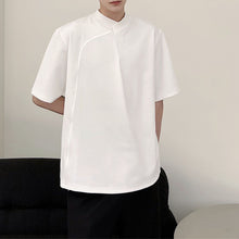 Load image into Gallery viewer, Simple Stand Collar Short Sleeve T-Shirt
