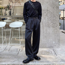 Load image into Gallery viewer, Pinstripe Loose-fitting Slacks
