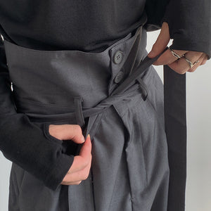 High Waist Mopping Casual Trousers