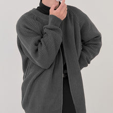 Load image into Gallery viewer, Solid Color Crew Neck Zip Cardigan
