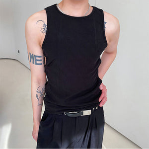 Side Cutout Crew Neck Vest