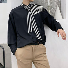 Load image into Gallery viewer, Striped Stitching Long-sleeved Shirt
