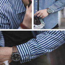 Load image into Gallery viewer, Retro Blue and White Stripes Shirts
