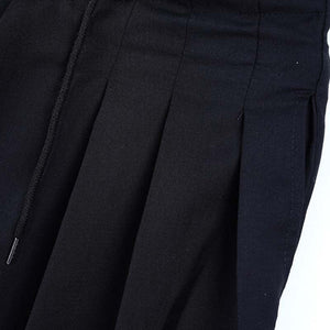Elastic Waist Pleated Cropped Casual Pants