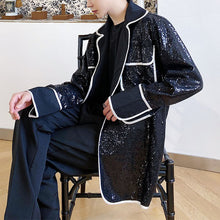 Load image into Gallery viewer, Contrast Trim Sequin Shirt Jacket
