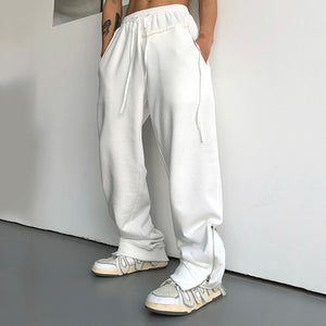 Side Zips Decorative Casual Pants