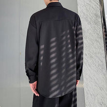 Load image into Gallery viewer, Dark Hollow Lapel Long Sleeve Shirt
