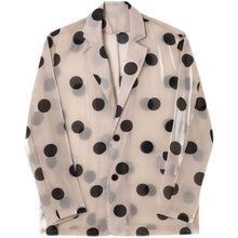 Load image into Gallery viewer, Sheer mesh polka-dot loose blazer
