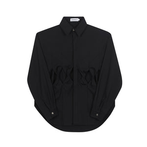 Dark Hollow Lapel Long Sleeve Shirt