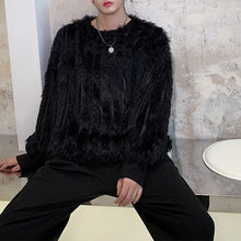 Load image into Gallery viewer, Fringe Wool Round Neck Pullover Sweater
