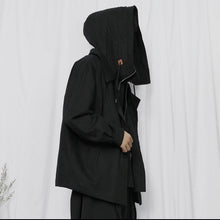 Load image into Gallery viewer, Black Hooded Loose Jacket
