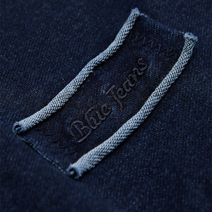 Indigo Patch Denim Sweatshirt