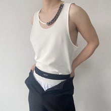 Load image into Gallery viewer, Metal Chain Decoration Camisole Vest
