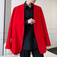 Load image into Gallery viewer, Red Retro Single Breasted Blazer
